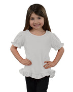 Infant Toddler Short Sleeve Girls Ruffle Top Blank Frill Tee - Premium Baby & Toddler Tops from MONAG - Just $15! Shop now at Pat's Monograms