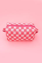 CHECKER MAKEUP COSMETIC POUCH BAG - Premium Cosmetic Bag from JOSSLYN by Wall to Wall - Just $7.45! Shop now at Pat's Monograms
