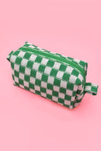 CHECKER MAKEUP COSMETIC POUCH BAG - Premium Cosmetic Bag from JOSSLYN by Wall to Wall - Just $7.45! Shop now at Pat's Monograms