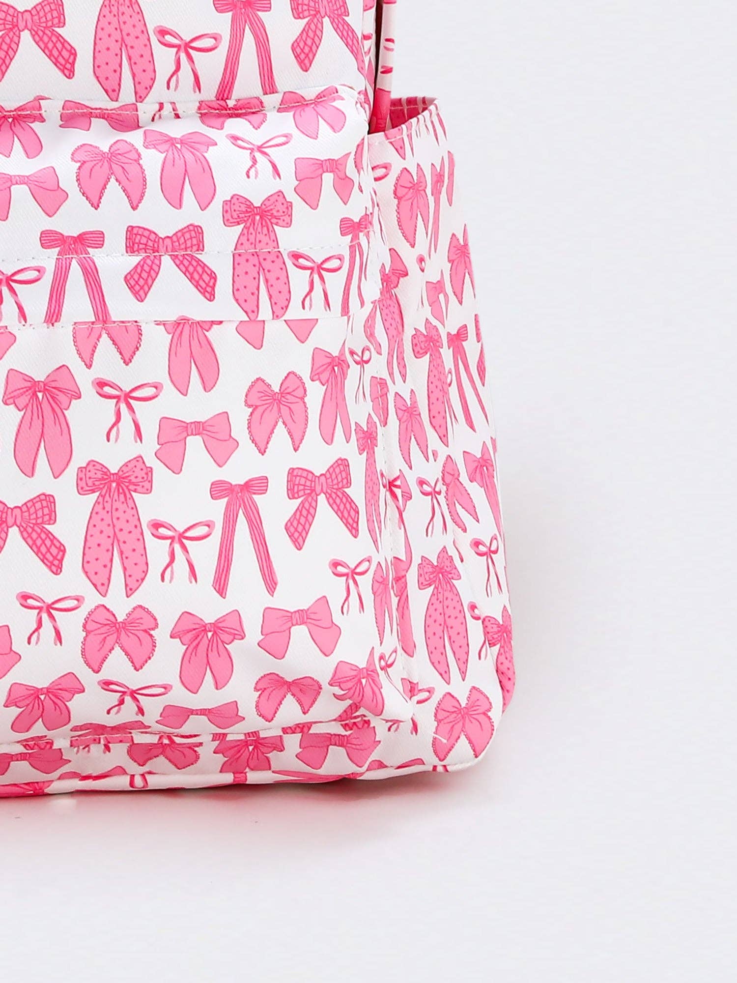 Bow Print Girls Canvas Backpack - Premium Backpack from sassy kids palace - Just $32! Shop now at Pat's Monograms