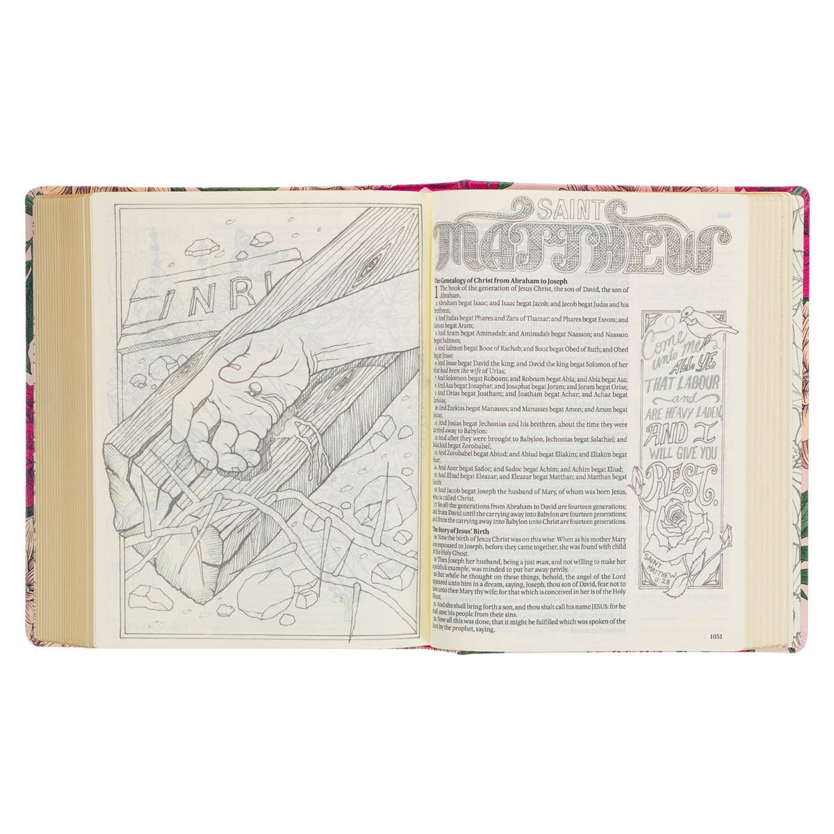 KJV My Creative Bible Hardcover, Pink Floral Printed - Premium Bible from Christian Art Gifts - Just $48.95! Shop now at Pat's Monograms