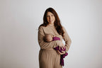 Knotted Newborn Baby Gown Plum Purple - Premium baby and Toddler Outfits from Three Little Tots - Just $26.95! Shop now at Pat's Monograms