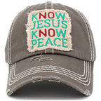 Know Jesus Know Peace Hat - Premium Hat from Your Fashion Wholesale - Just $19.95! Shop now at Pat's Monograms