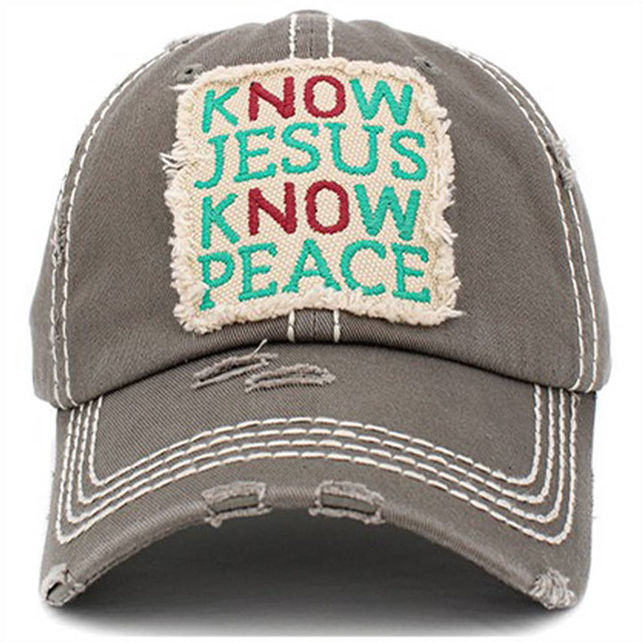 Know Jesus Know Peace Hat - Premium Hat from Your Fashion Wholesale - Just $19.95! Shop now at Pat's Monograms