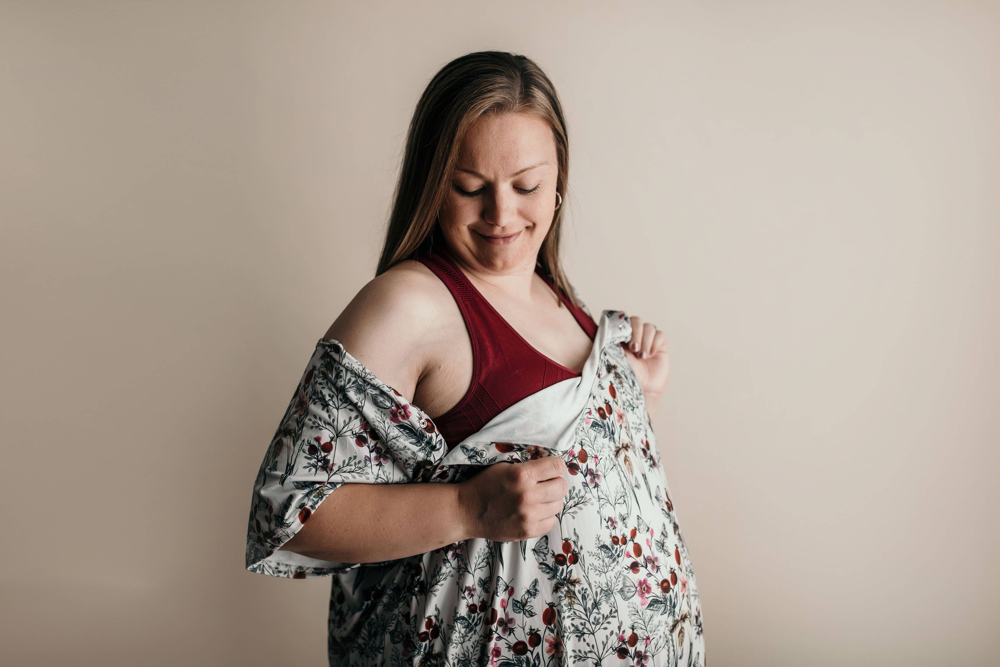 Floral Mommy Labor and Delivery/ Nursing Gown - Premium Maternity Clothing from Three Little Tots - Just $36.95! Shop now at Pat's Monograms