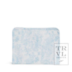 Roadie Medium - Bunny Toile Blue Zip Pouch - Premium Travel Accessories from TRVL Design - Just $29.95! Shop now at Pat's Monograms