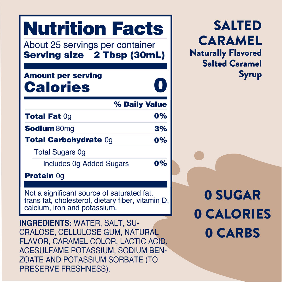 Sugar Free Salted Caramel Syrup - Premium  from Jordan's Skinny Mixes - Just $8.95! Shop now at Pat's Monograms