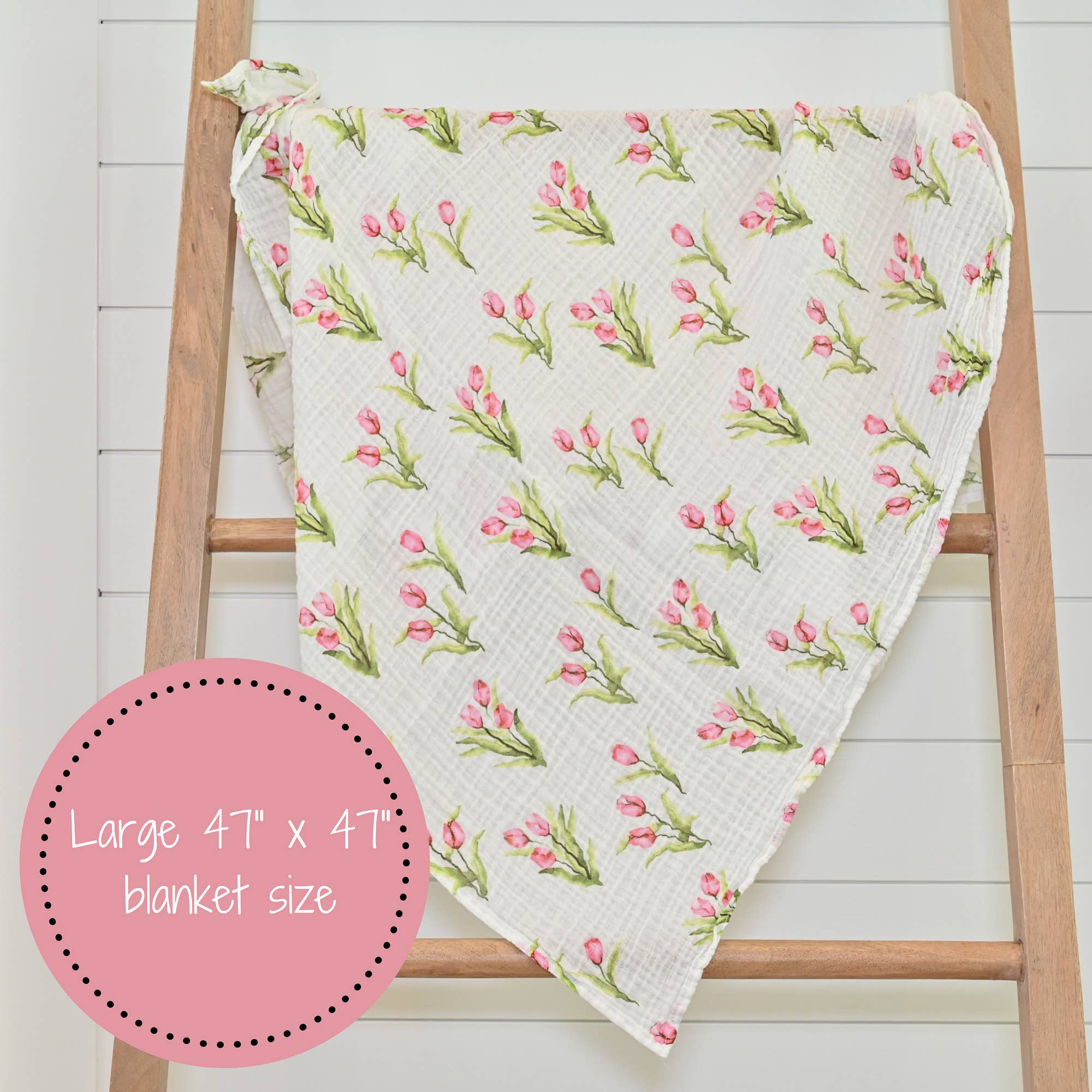 Tulip Garden Baby Swaddle Blanket - Premium Swaddle from LollyBanks - Just $16.95! Shop now at Pat's Monograms