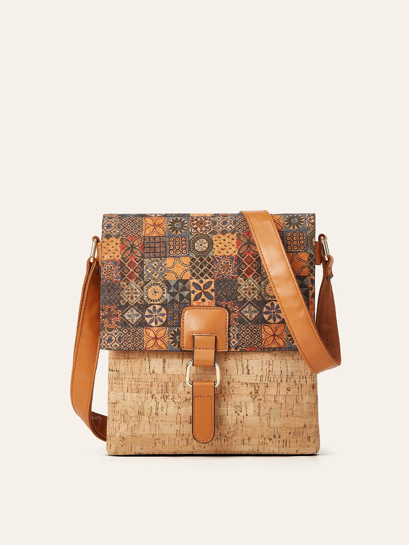 Cork Shoulder Bag Vintage Style Crossbody Bag - Premium Handbag from Golden Hour Boutique - Just $48.95! Shop now at Pat's Monograms