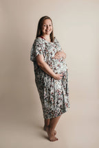 Floral Mommy Labor and Delivery/ Nursing Gown - Premium Maternity Clothing from Three Little Tots - Just $36.95! Shop now at Pat's Monograms