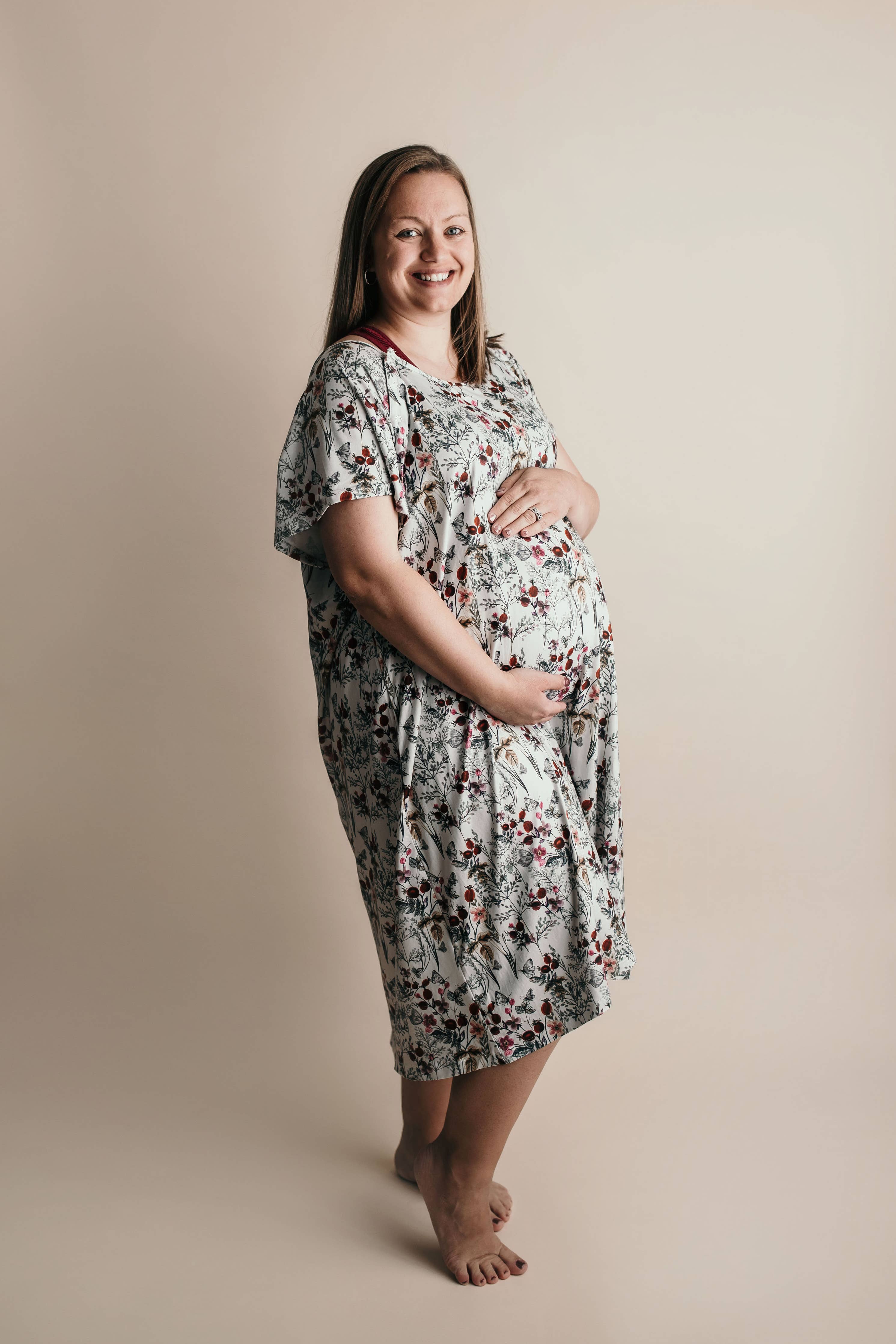 Floral Mommy Labor and Delivery/ Nursing Gown - Premium Maternity Clothing from Three Little Tots - Just $36.95! Shop now at Pat's Monograms