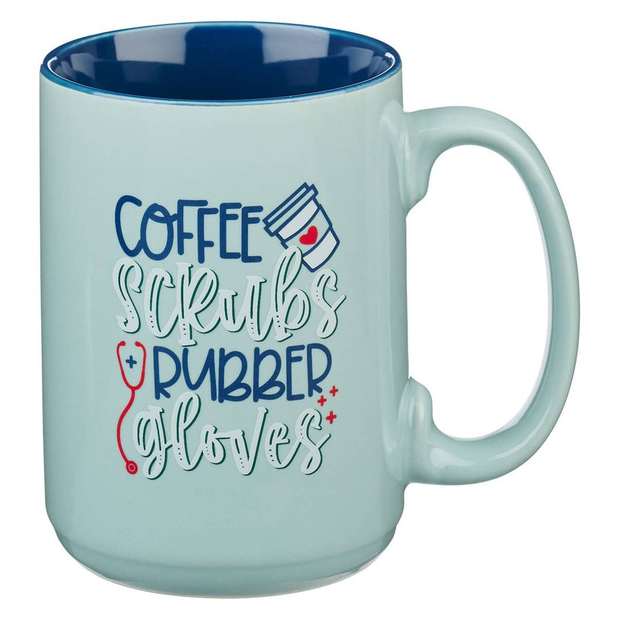 Mug Teal Nurse - Coffee, Scrubs - Premium coffee mug from Christian Art Gifts - Just $14.95! Shop now at Pat's Monograms