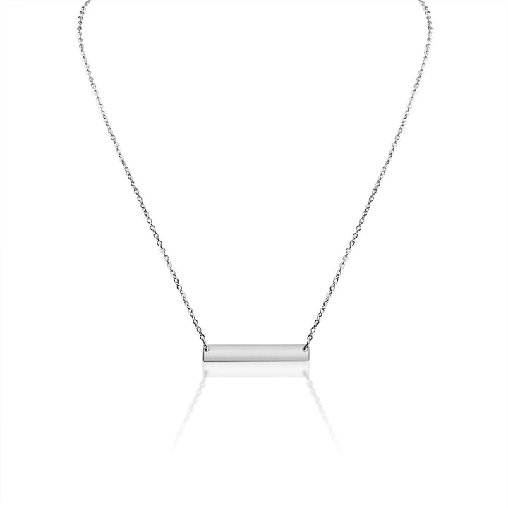 Stainless Steel Blank Bar Necklace - Premium Jewelry from WJW - Just $24.95! Shop now at Pat's Monograms