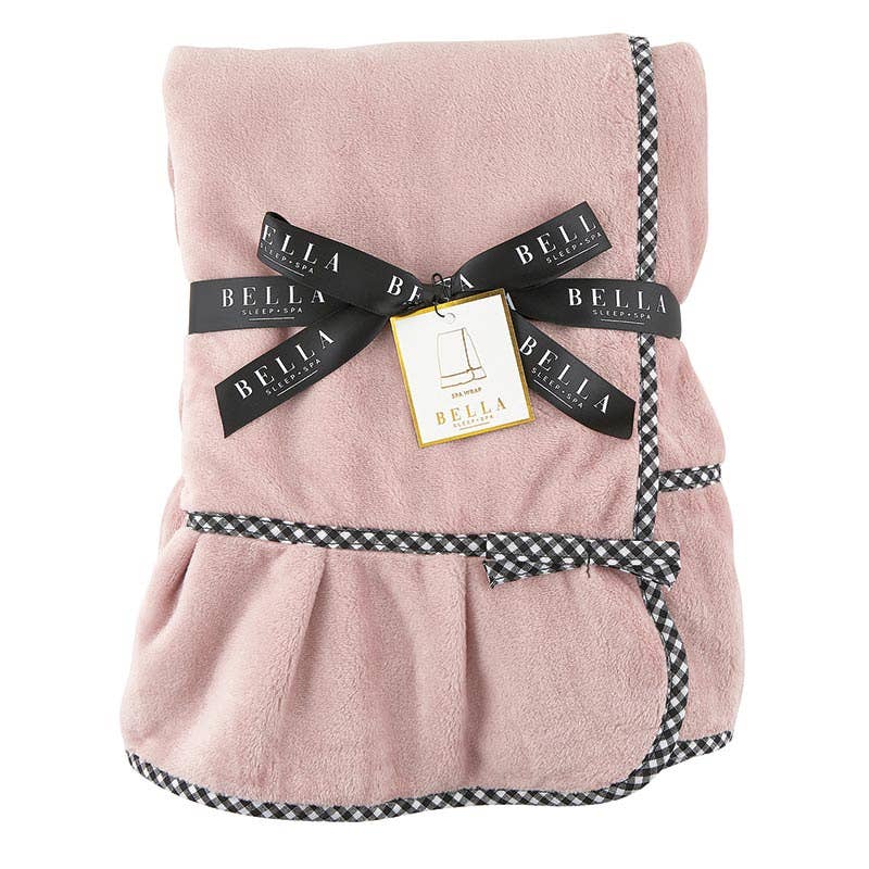 Plush Spa Wrap - Dusty Rose - Premium Bath Wrap from Bella Sleep + Spa - Just $49.50! Shop now at Pat's Monograms