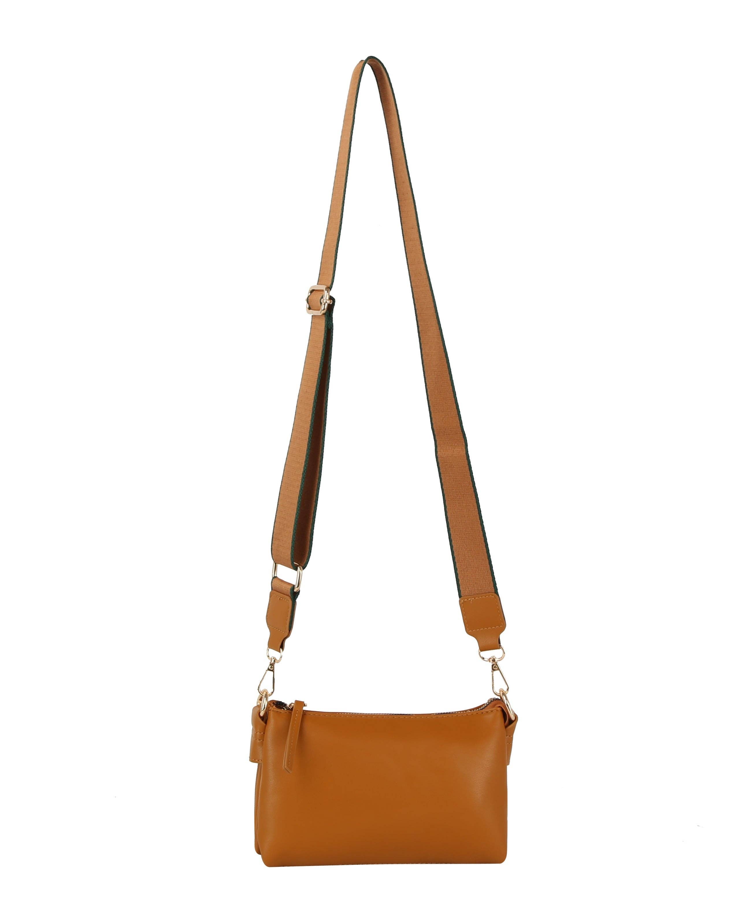 Double entry crossbody - Premium handbag from Handbag Factory Corp - Just $32.95! Shop now at Pat's Monograms