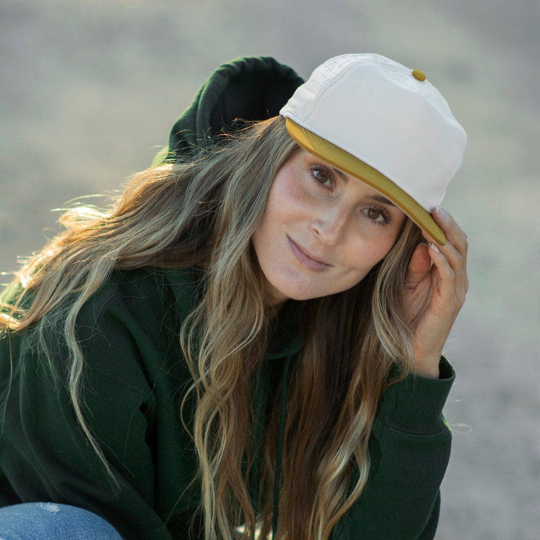 RIVER | Ivory & Mustard - Premium hat from Wild Bills Blanks - Just $23.95! Shop now at Pat's Monograms