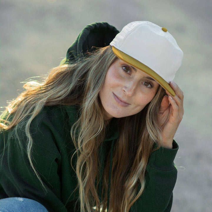 RIVER | Ivory & Mustard - Premium hat from Wild Bills Blanks - Just $23.95! Shop now at Pat's Monograms