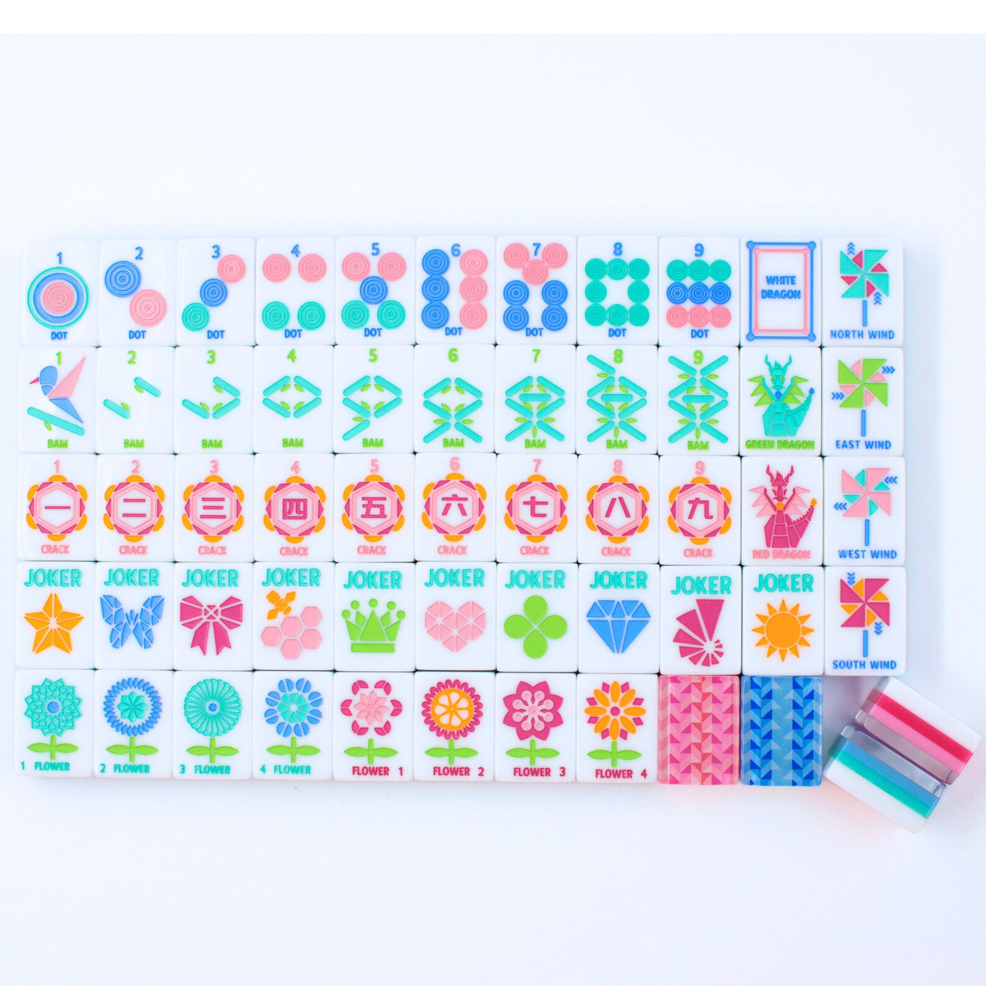 Crystal Prism Blue | Mahjong with Bold Angles and Vibrant Vibes - Premium Mahjong from My Fair Mahjong - Just $365! Shop now at Pat's Monograms