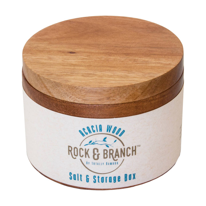 Rock & Branch® Acacia Salt Cellar with Swivel Lid - Premium Kitchen Accessories from Totally Bamboo - Just $18.95! Shop now at Pat's Monograms