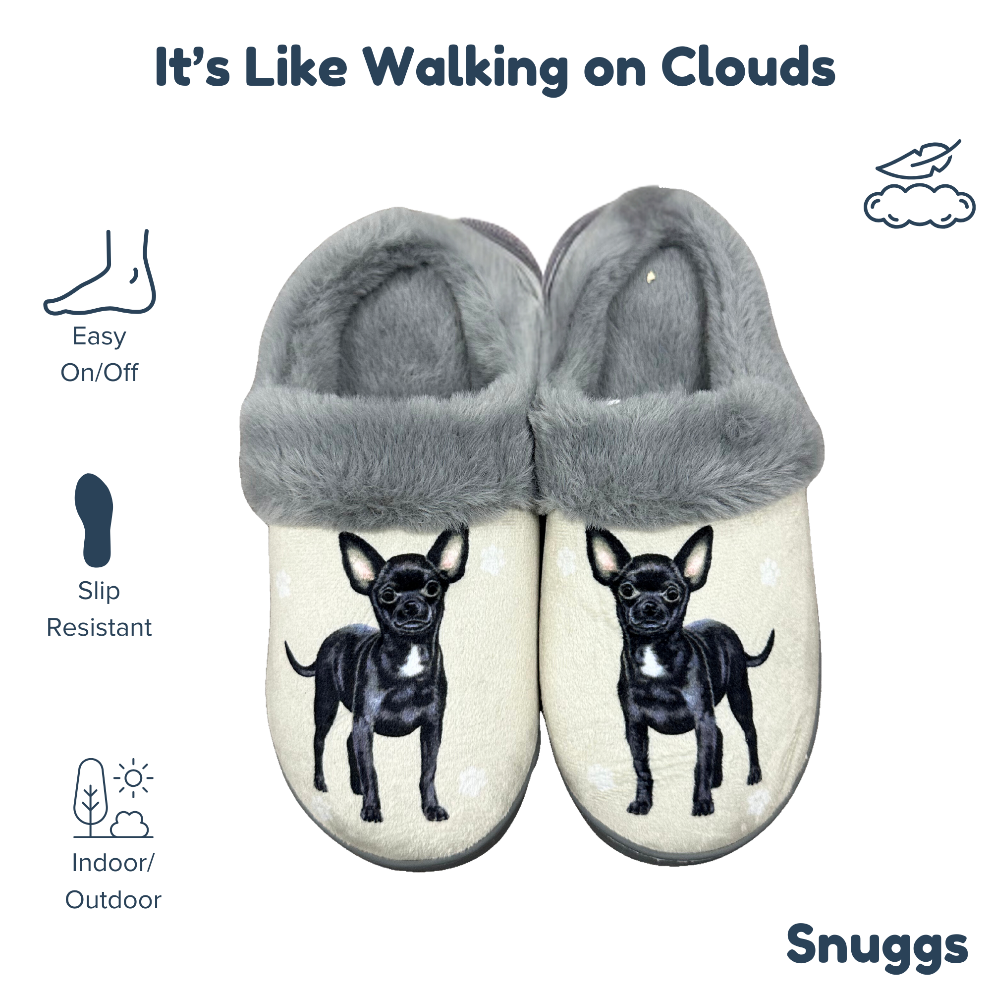 Chihuahua , Black Snuggs Slipper - Premium Slippers from E&S Pets - Just $24.95! Shop now at Pat's Monograms