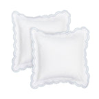 Double Scallop Embroidered Percale Euro Sham Pair - Premium Home Textiles from Mélange Home - Just $48.95! Shop now at Pat's Monograms