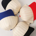Two-Tone Pinstripe Canvas Trucker Hat - Premium  from Fashion City - Just $15! Shop now at Pat's Monograms