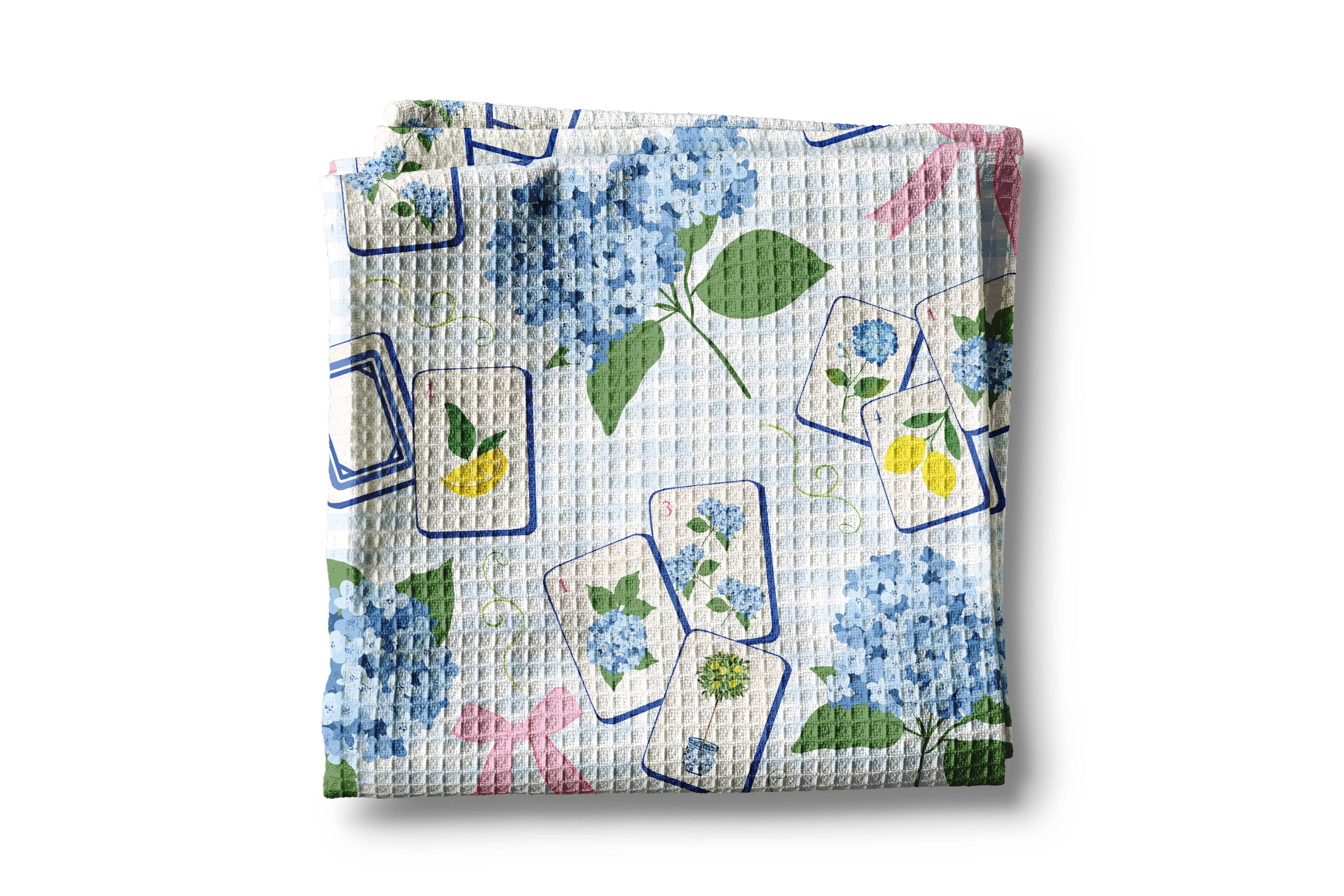 Mahjong Hydrangea Kitchen Towel Mahj - Premium Kitchen Towel from Canary Road - Just $15.95! Shop now at Pat's Monograms
