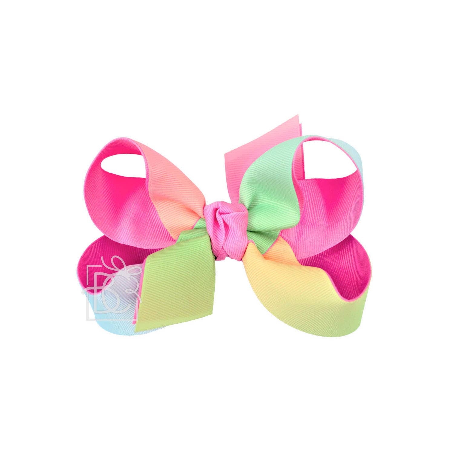 LAYERED RAINBOW BOW ON CLIP - Premium Hair Bows from Beyond Creations, LLC - Just $13.95! Shop now at Pat's Monograms