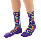 Women's Veggies, Purple Socks - Premium Socks from Good Luck Sock - Just $12.95! Shop now at Pat's Monograms