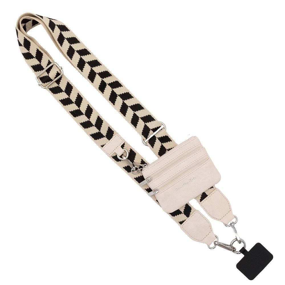 Clip & Go Strap w/Zippered Pouch Chevron - Premium Accessories from Save The Girls - Just $31.95! Shop now at Pat's Monograms