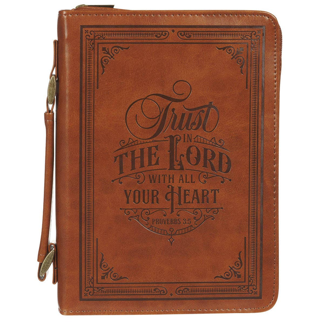 Bible Cover Classic Brown Trust in the Lord Prov. 3:5 - Premium Christian Gift Items from Christian Art Gifts - Just $29.99! Shop now at Pat's Monograms