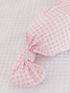 SoftSnooze™ Baby Girls Cotton Modal Pink Gingham Ruffle Knotted Sleep Gown & Bow Hat Set - Premium Baby Sleepwear from RuffleButts + RuggedButts - Just $42.95! Shop now at Pat's Monograms