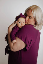 Plum Purple Maternity Labor and Delivery/ Nursing Gown - Premium nursing & Feeding from Three Little Tots - Just $36.95! Shop now at Pat's Monograms