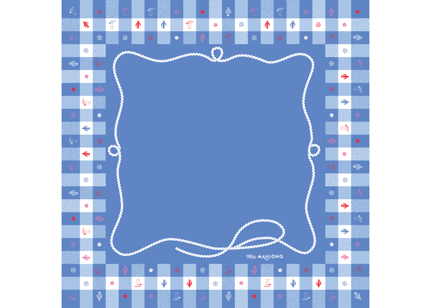 Gingham Mahjong Playing Mat - Premium Mahjong from Miss Mahjong - Just $70! Shop now at Pat's Monograms