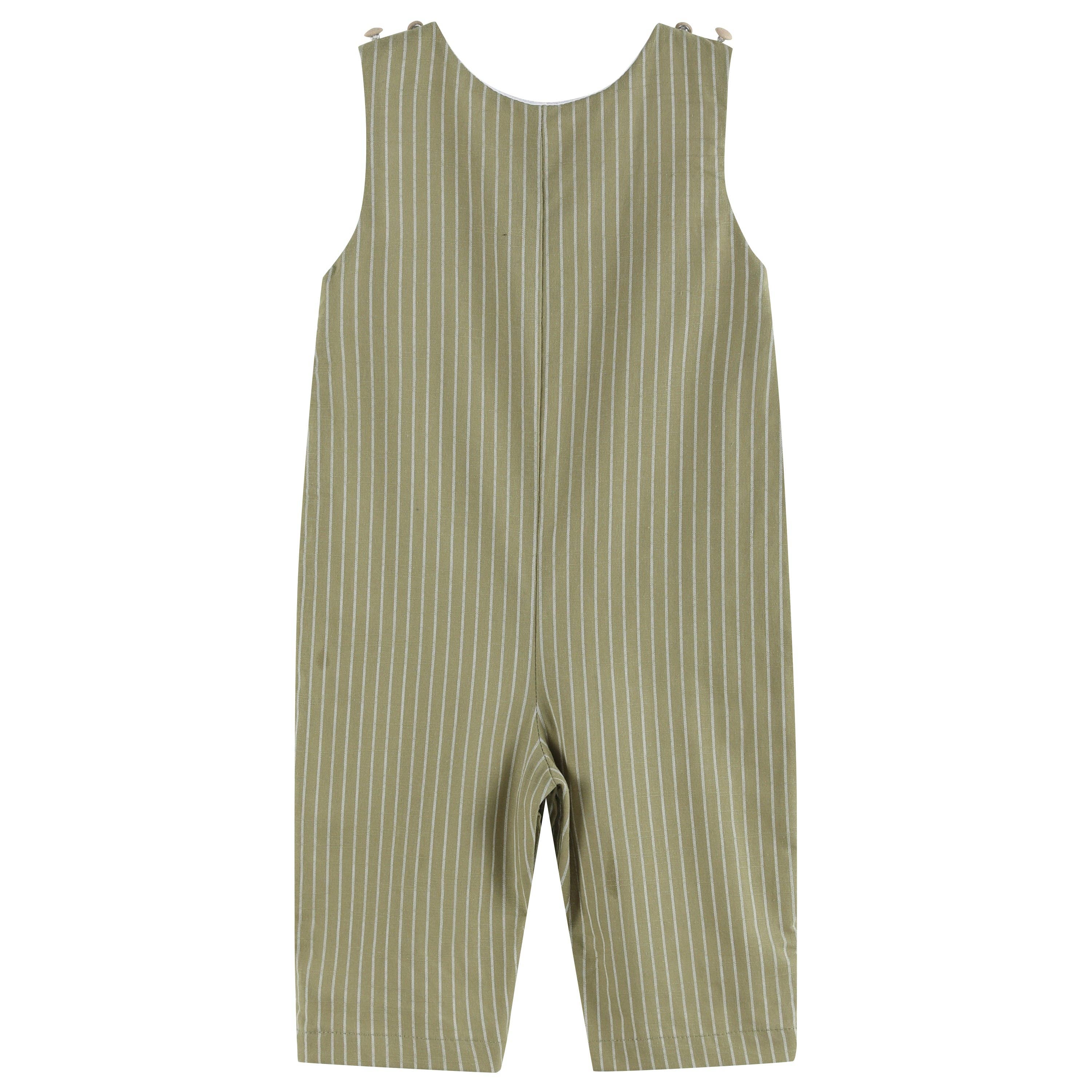 Green Dinosaur Smocked Overalls - Premium Baby & Toddler Outfits from Lil Cactus - Just $36.95! Shop now at Pat's Monograms