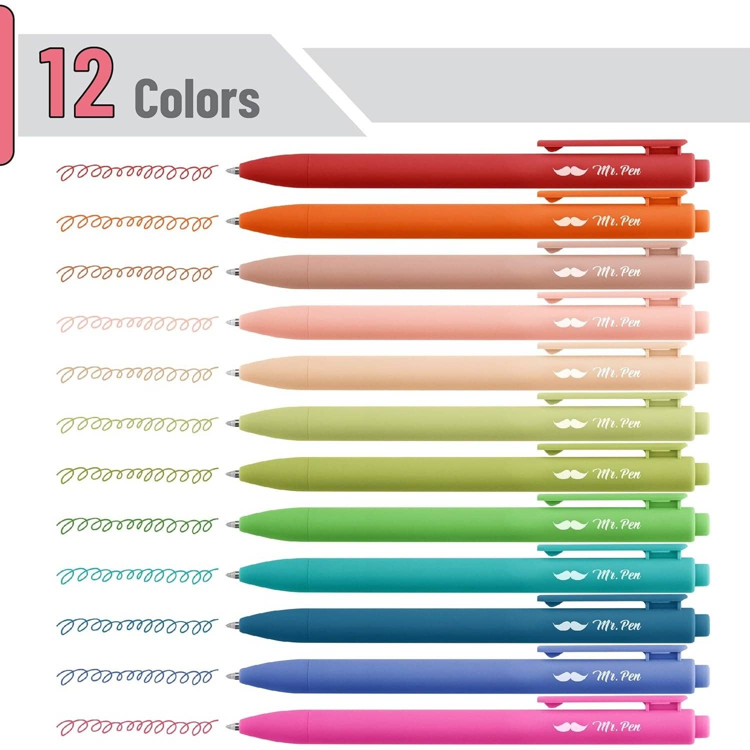 Vintage Gel Pens Retractable 12 Pack - Premium Art supplies from Mr. Pen - Just $10.95! Shop now at Pat's Monograms