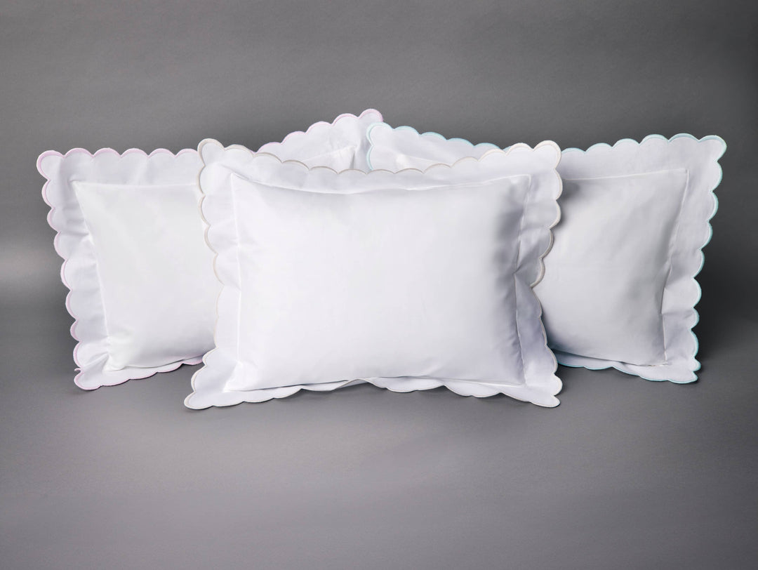 Double Thick Scalloped Baby/Boudoir Pillow Shams - Premium Baby Accessories from Edward Boutross - Just $32! Shop now at Pat's Monograms