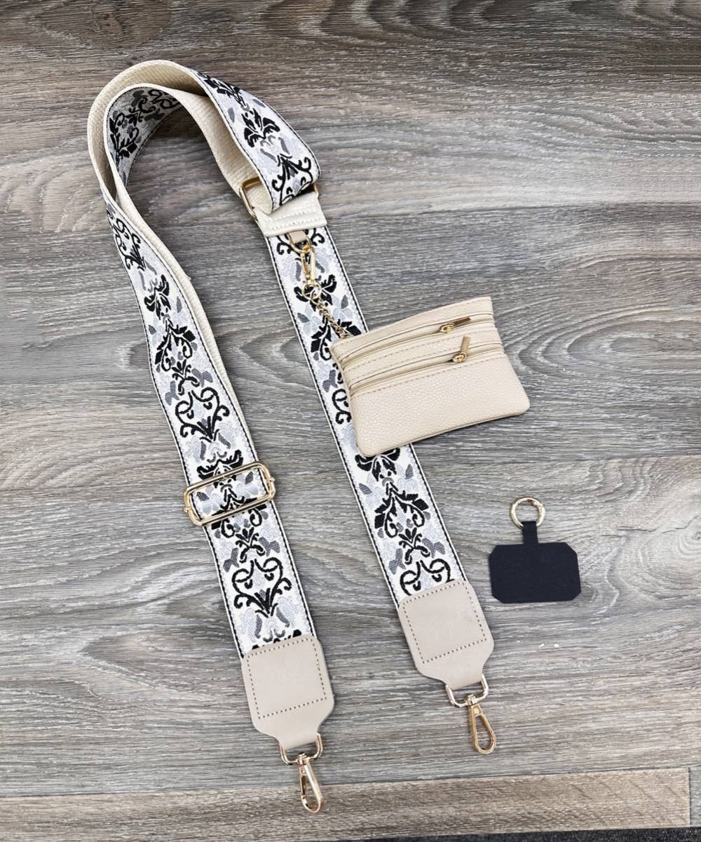 HANDBAG STRAP WITH ZIPPER POUCH PHONE HOLDER - Premium Accessories from DESHENG ENTERPRISE - Just $19.95! Shop now at Pat's Monograms
