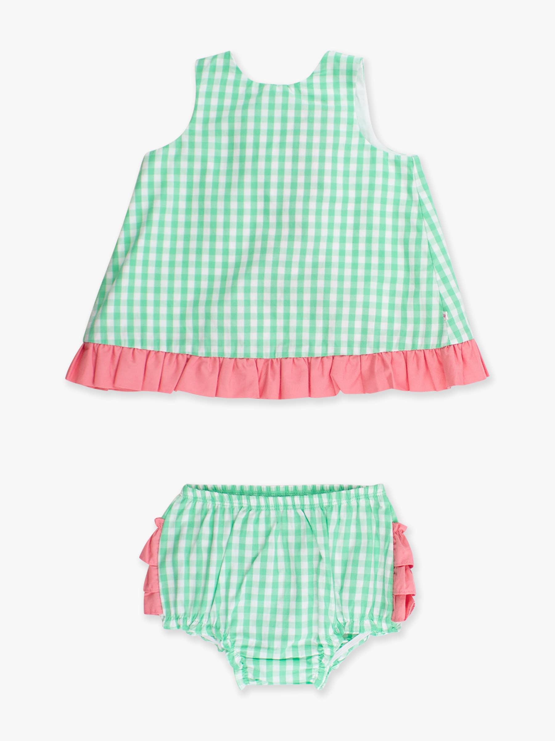 Baby Girls Classic Spring Bud Gingham Ruffle Swing Top & Bloomer Set - Premium Baby & Toddler Outfits from RuffleButts + RuggedButts - Just $45.95! Shop now at Pat's Monograms