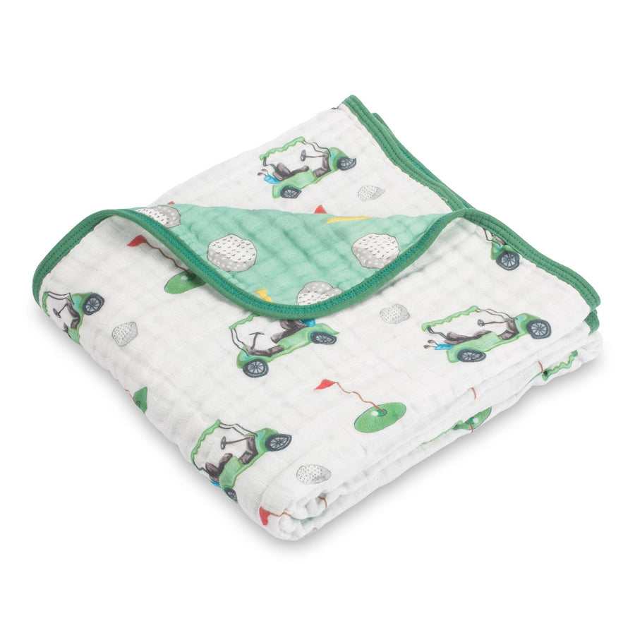 Golf A Round Sports Theme Baby Toddler Muslin Blanket - Premium Baby Blanket from LollyBanks - Just $29.95! Shop now at Pat's Monograms