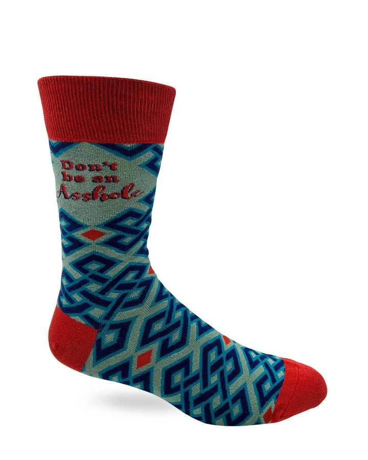 Don't Be An Asshole Men's Novelty Crew Socks - Premium  from Fabdaz - Just $11.95! Shop now at Pat's Monograms