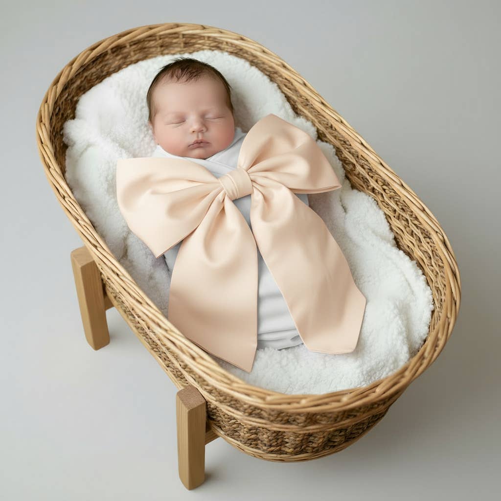 Newborn Swaddle Sash-Cotton Maternity Sash with Big Bowknot - Premium Baby Accessories from Morxy LLC - Just $24.95! Shop now at Pat's Monograms