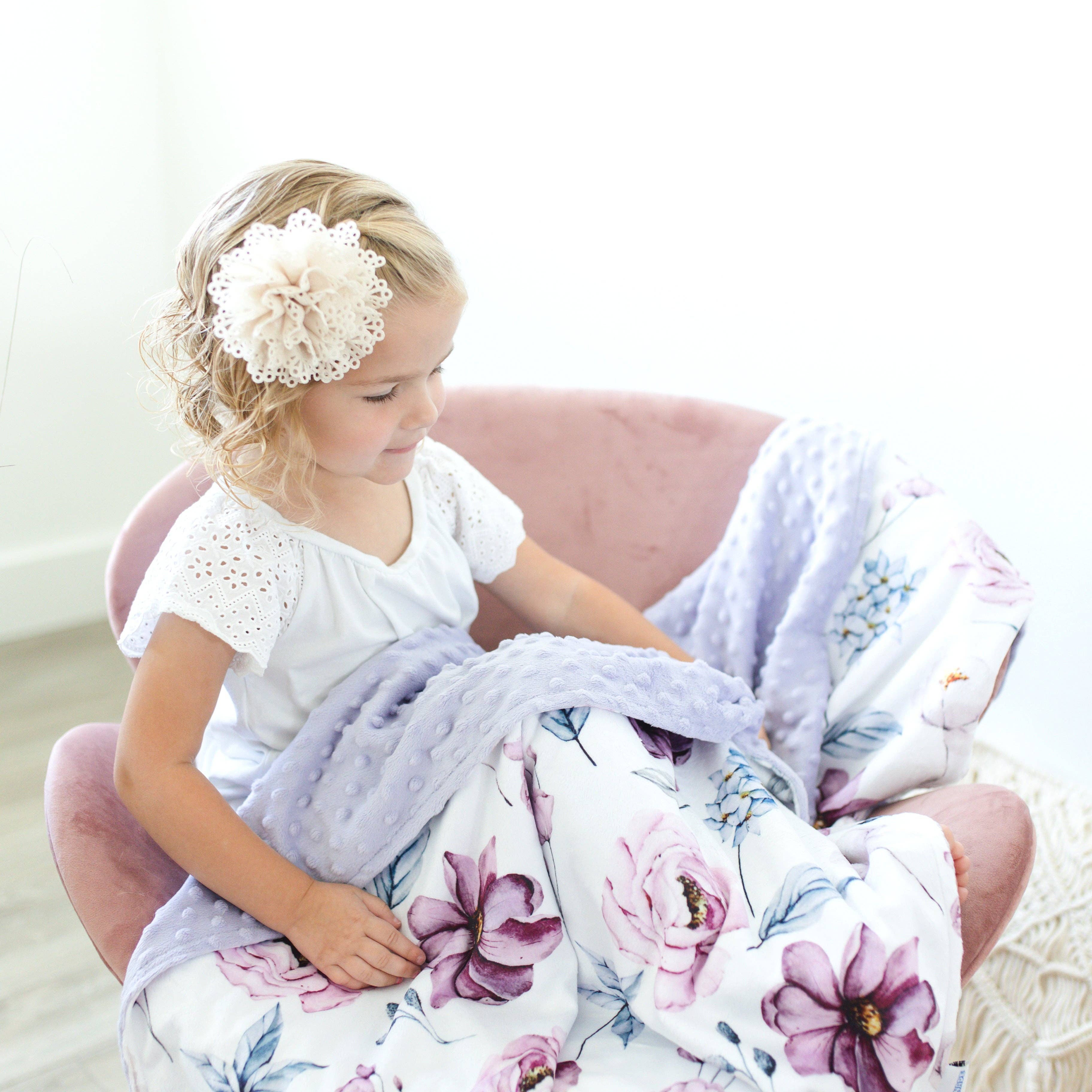 Baby & Toddler Minky Blanket - Vintage Floral - Premium Baby Accessories from Honey Lemonade - Just $36.95! Shop now at Pat's Monograms