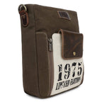 Canvas & Leather Women's Crossbody Bag - Bone/Taupe - Premium crossbody from Sixtease Bags USA - Just $43.95! Shop now at Pat's Monograms