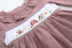 Red and Cream Gingham Farm Smocked Dress — Lil Cactus