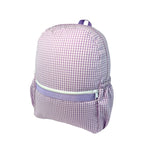 Lilac Gingham Medium Backpack w/ Pocket - Premium  from Mint - Just $33.50! Shop now at Pat's Monograms