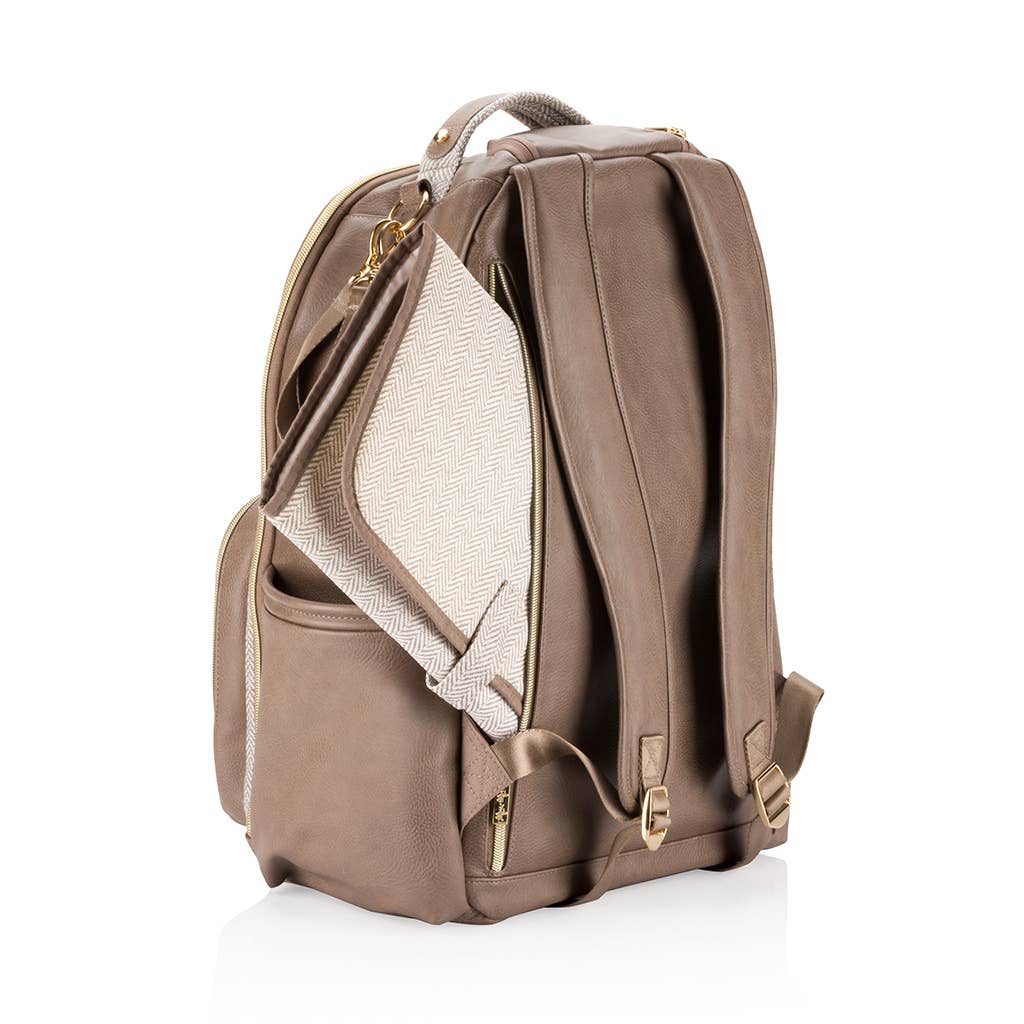 Vanilla Latte Boss Plus™ Backpack Diaper Bag - Premium diaper bag from Itzy Ritzy - Just $189.95! Shop now at Pat's Monograms