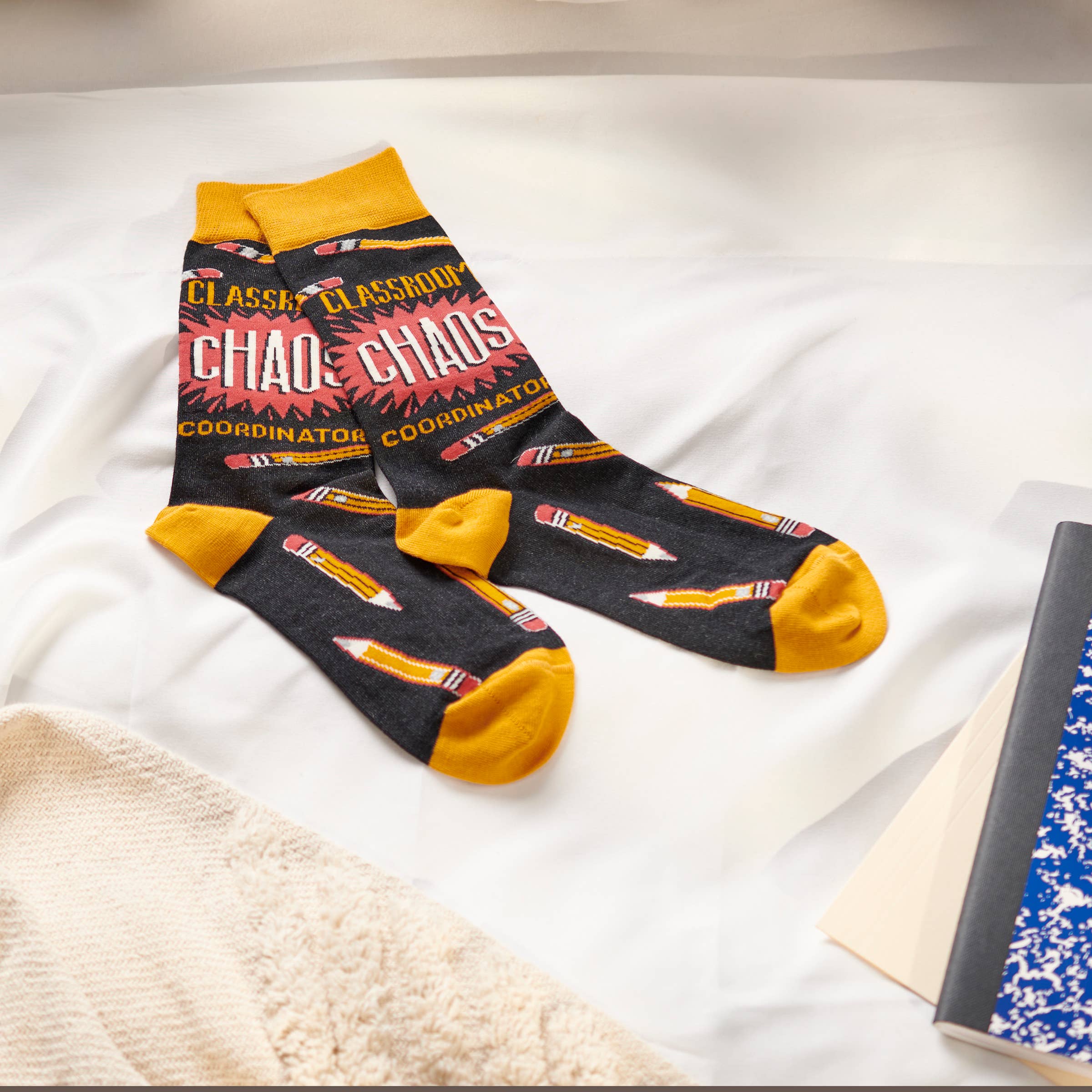 Classroom Chaos Socks - Premium Socks from Primitives by Kathy - Just $10.95! Shop now at Pat's Monograms