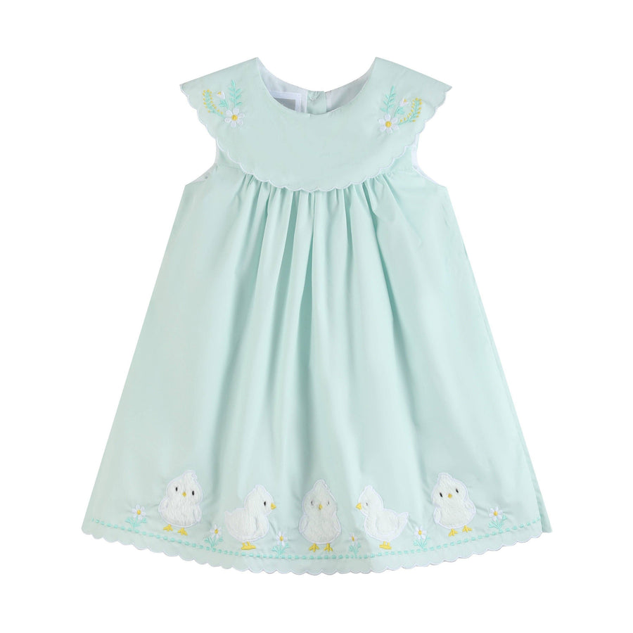 Misty Blue Fuzzy Chickies Dress - Premium Baby & Toddler Dresses from Lil Cactus - Just $39.95! Shop now at Pat's Monograms