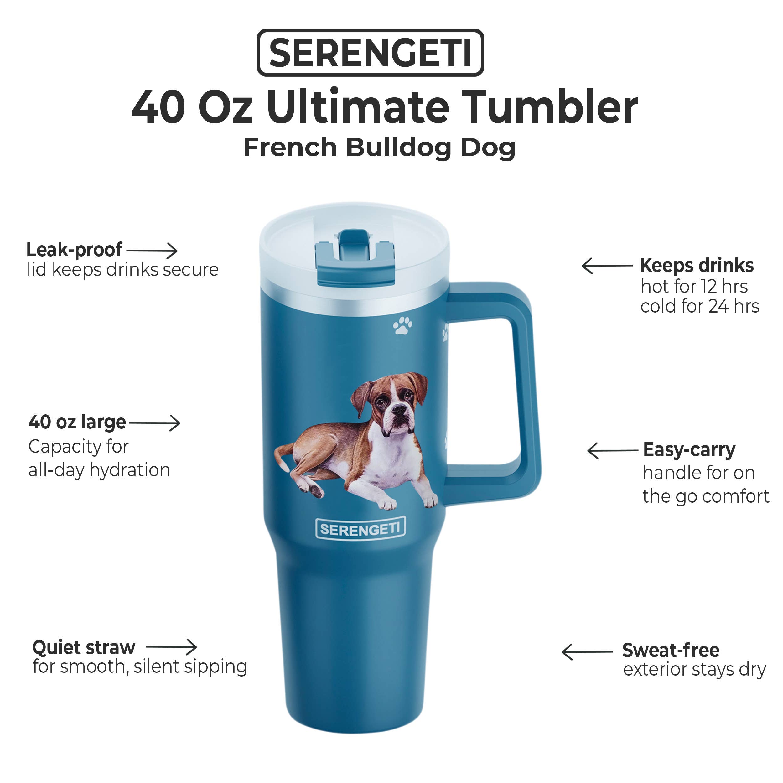 40oz Boxer Tumbler - 3D Printed - Vacuum Insulated - Premium  from E&S Pets - Just $36.95! Shop now at Pat's Monograms